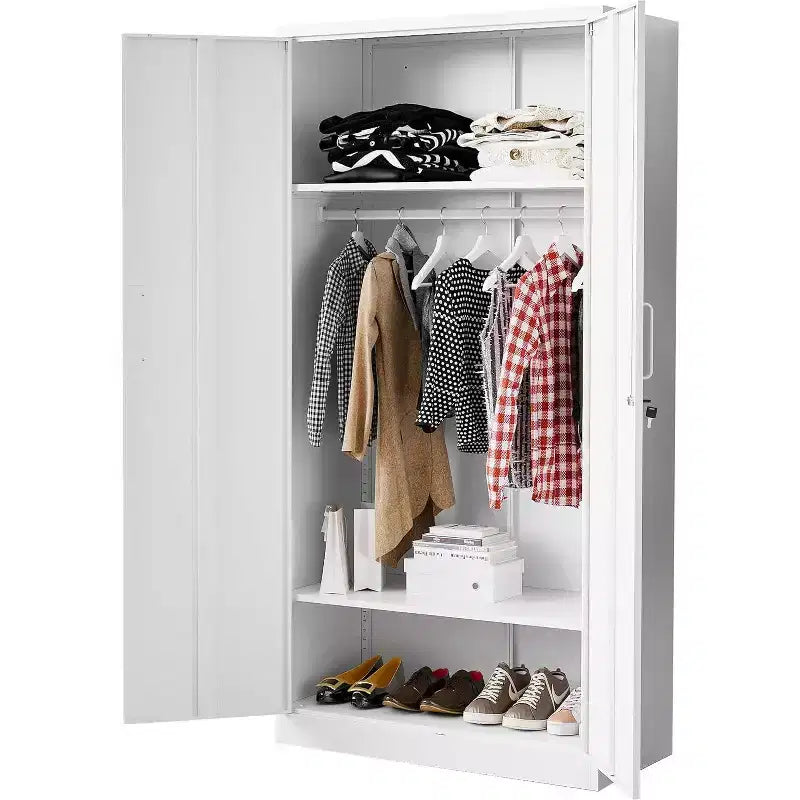 BALHAM TRADE-72 Inch Metal Storage Cabinet with Locking Locker and Hanging Rod, Assembly Required
