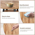 Tavolo da pranzo rotondo per 4-6 persone, tavolo da cucina rustico da 120 cm con contenitore, tavoli da pranzo circolari per cucina, sala da pranzo, soggiorno, sala riunioni