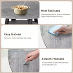 Tavolo da pranzo rotondo per 4-6 persone, tavolo da cucina rustico da 120 cm con contenitore, tavoli da pranzo circolari per cucina, sala da pranzo, soggiorno, sala riunioni