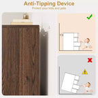 Comodino con 4 cassetti, Cassettiera grande per camera da letto, cameretta, soggiorno e ingresso