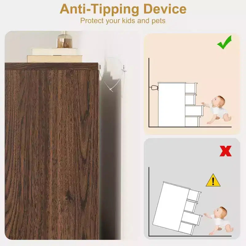 Comodino con 4 cassetti, Cassettiera grande per camera da letto, cameretta, soggiorno e ingresso