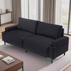 COZONY Divano Moderno 80 pollici con Portabicchieri, Divano a 3 posti con seduta profonda, Comodo Divano per Soggiorno, Ufficio, Appartamento