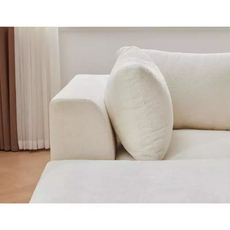COZONY Divano Moderno 80 pollici con Portabicchieri, Divano a 3 posti con seduta profonda, Comodo Divano per Soggiorno, Ufficio, Appartamento