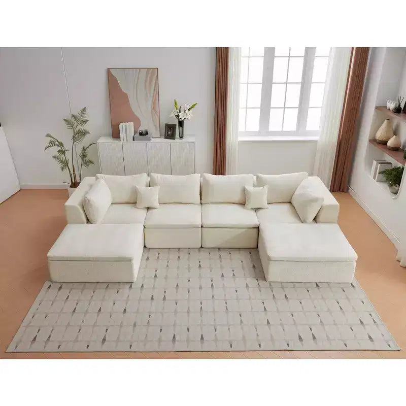 COZONY Divano Moderno 80 pollici con Portabicchieri, Divano a 3 posti con seduta profonda, Comodo Divano per Soggiorno, Ufficio, Appartamento