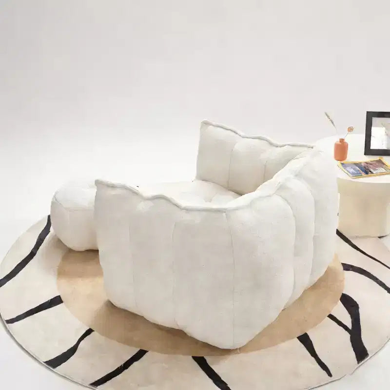 Pouf morbido con schiuma ad alta resilienza, divano pigro quadrato con poggiapiedi, fodera per adulti per giocare, leggere o guardare la TV