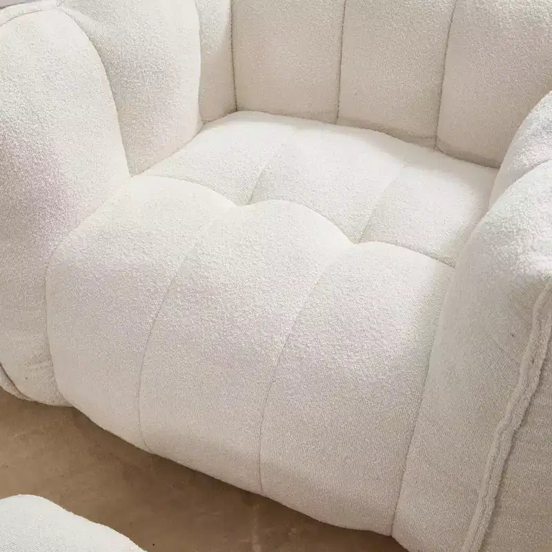 Pouf morbido con schiuma ad alta resilienza, divano pigro quadrato con poggiapiedi, fodera per adulti per giocare, leggere o guardare la TV