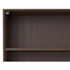 Libreria Devlin in LEGNO MASSELLO e metallo, 168 cm x 76 cm, rettangolare, stile industriale, metà secolo, con ripiani aperti, colore noce marrone