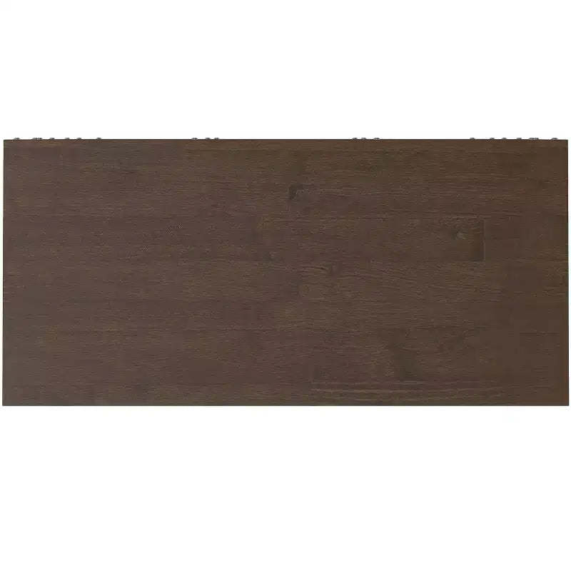 Libreria Devlin in LEGNO MASSELLO e metallo, 168 cm x 76 cm, rettangolare, stile industriale, metà secolo, con ripiani aperti, colore noce marrone