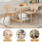 Costway Set di 2 Sedie da Pranzo Moderne con Sedile Ampio e Schienale Curvo Piedini Regolabili