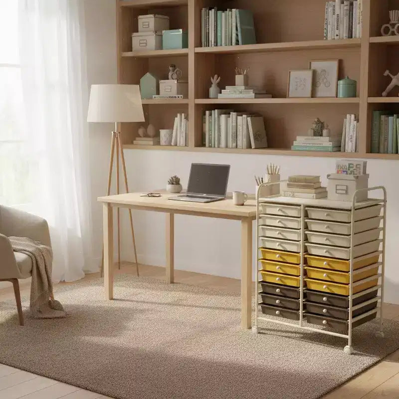 Gymax carrello contenitore mobile a 20 cassetti arcobaleno/nero/trasparente/grigio + beige + giallo/multicolore/macaron/sfumato rosa/grigio/rosa acceso/arancione/viola/bianco