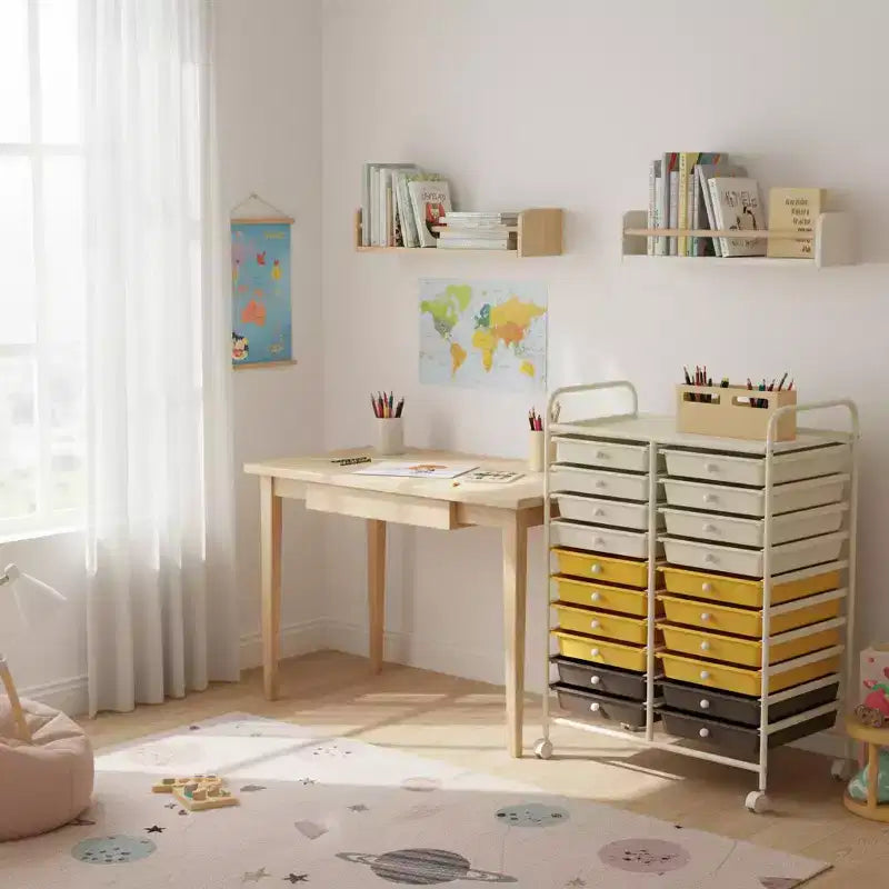 Gymax carrello contenitore mobile a 20 cassetti arcobaleno/nero/trasparente/grigio + beige + giallo/multicolore/macaron/sfumato rosa/grigio/rosa acceso/arancione/viola/bianco