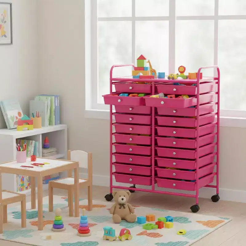 Gymax carrello contenitore mobile a 20 cassetti arcobaleno/nero/trasparente/grigio + beige + giallo/multicolore/macaron/sfumato rosa/grigio/rosa acceso/arancione/viola/bianco