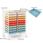Gymax carrello contenitore mobile a 20 cassetti arcobaleno/nero/trasparente/grigio + beige + giallo/multicolore/macaron/sfumato rosa/grigio/rosa acceso/arancione/viola/bianco