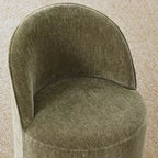 Set da pranzo rotondo moderno per 6 persone, tavolo da pranzo nero con piedistallo, sedie a botte girevoli in ciniglia con ruote - Panipeachy