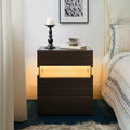 MAYEERTY Nightstand with 3 Drawer Dresser for Bedroom Bedside Table for Living Room Walnut