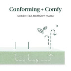ZINUS Materasso in memory foam al tè verde, 10 pollici, queen, senza fibra di vetro, rigidità media, sollievo dalla pressione zonale, schiume e tessuto certificati sicuri.