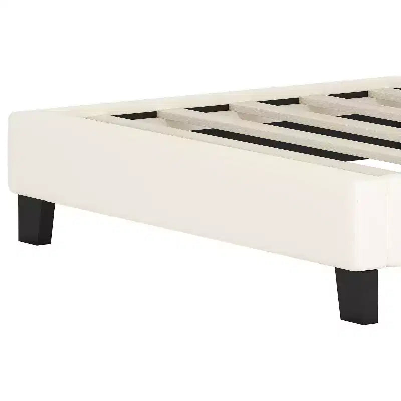 MAYEERTY Letto per Bambini Singolo Imbottito Principessa con Testiera e Pediera a Corona per Camera da Letto, Rosa Crema