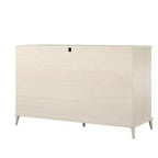 JVNOXK 51 Cassettiera Avorio Mid-Century Moderna a 6 Cassetti, Armadietto Farnsworth con Guide Metalliche, Legno Ingegnerizzato
