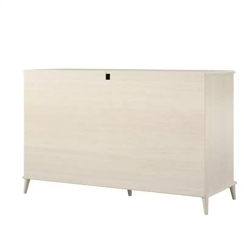 JVNOXK 51 Cassettiera Avorio Mid-Century Moderna a 6 Cassetti, Armadietto Farnsworth con Guide Metalliche, Legno Ingegnerizzato