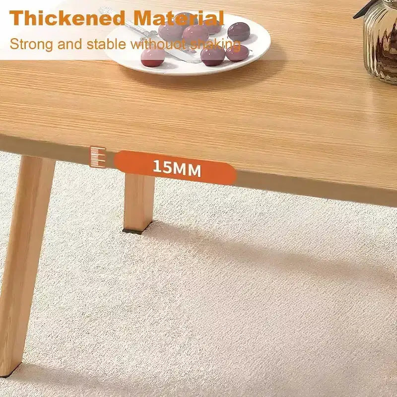 Tavolino Pieghevole in Legno, Tavolo Pieghevole per Laptop da 100 cm, Tavolino Basso per Piccoli Spazi da Usare Seduti a Terra per Soggiorno, Camera da Letto, Ufficio