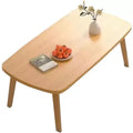 Wooden Folding Coffee Table, 39.4in Foldable Laptop Table Low Study Table for Small Spaces Sitting on The Floor for Living Room Bedroom Home Office