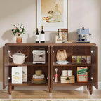 Credenza Lantine Buffet: Mobile contenitore moderno con ante, adatto per soggiorno, cucina, sala da pranzo (Marrone). Del negozio Lantine.