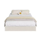 Wooden Bed Frame, Platform Bed with Fluted Design, Sturdy, Stylish & Noise-Free Design, Easy Assembly, No Box Spring Needed, Noise Free