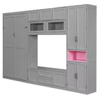 Letto a scomparsa singolo con armadietti e porta TV, letto a scomparsa singolo in legno con mensole portaoggetti, letto a scomparsa a cassapanca con 2 cassetti