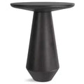 Sarah Contemporary 16 inch Wide Cast Aluminum Side Table in Graphite, Fully Assembled