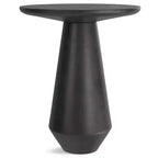 Sarah Contemporary 16 inch Wide Cast Aluminum Side Table in Graphite, Fully Assembled