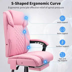 HOFFREE Sedia da Ufficio Ergonomica con Massaggio a 6 Punti e Reclinabile, Regolabile, in Similpelle, Supporta 180 kg, Perfetta per l'Ufficio Domestico
