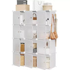 9-Cube PVC Storage Organizer, Modular Shelf Unit with Easy Assembly for Bedroom & Living Room, Blue