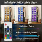 Lantine Scarpiera Verticale a 8 Ripiani con Illuminazione LED Integrata e Ante, Armadio Scarpiera con Ganci per Ingresso, Soggiorno, Camera da Lete, Grigio