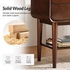 Rudol Set di 2 tavolini da divano con 2 cassetti, alti 61 cm, con caricatore integrato|HULALA HOME