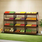 Lantine Espositore per snack a 4 ripiani con 4 ganci, adatto per venditori, negozi, supermercati e cucine domestiche.