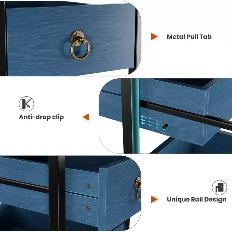 Portafrutta e Verdura in Legno, Scaffale Stretto a 5 Ripiani per Snack e Frutta, Organizer Multiuso per Cucina, Soggiorno, Camera da Letto