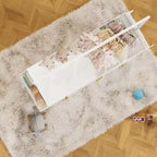 Fasciatoio JVNOXK con 3 cassetti extra-profondi, ripiano portaoggetti e ganci, ideale per la cameretta dei bambini, colore bianco
