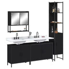 vidaXL Set di Mobili da Bagno con Mensola 4 pz Legno Multistrato Moderno Portaoggetti
