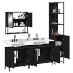 vidaXL Set di Mobili da Bagno con Mensola 4 pz Legno Multistrato Moderno Portaoggetti