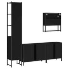 vidaXL Set di Mobili da Bagno con Mensola 4 pz Legno Multistrato Moderno Portaoggetti