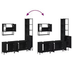 vidaXL Set di Mobili da Bagno con Mensola 4 pz Legno Multistrato Moderno Portaoggetti