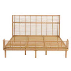 Christopher Knight Home Shadow Letto in vimini PE con testiera ad alette Shadow Coastal Grid