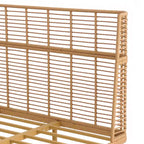 Christopher Knight Home Shadow Letto in vimini PE con testiera ad alette Shadow Coastal Grid