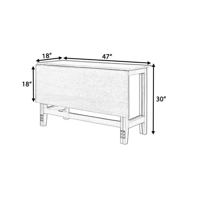 JVNOXK Tavolo da Pranzo Allungabile in Legno in Stile Rustico da 91 cm con Anta Pieghevole, Ideale per Piccoli Spazi, Gambe in Legno di Gomma Massello, Bianco
