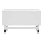 JVNOXK Tavolo da Pranzo Allungabile in Legno in Stile Rustico da 91 cm con Anta Pieghevole, Ideale per Piccoli Spazi, Gambe in Legno di Gomma Massello, Bianco