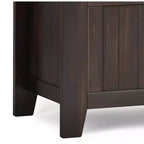 Panca contenitore in legno massello, transizionale, piccola da ingresso, larga 91 cm, Normandy