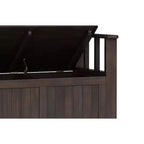 Panca contenitore in legno massello, transizionale, piccola da ingresso, larga 91 cm, Normandy