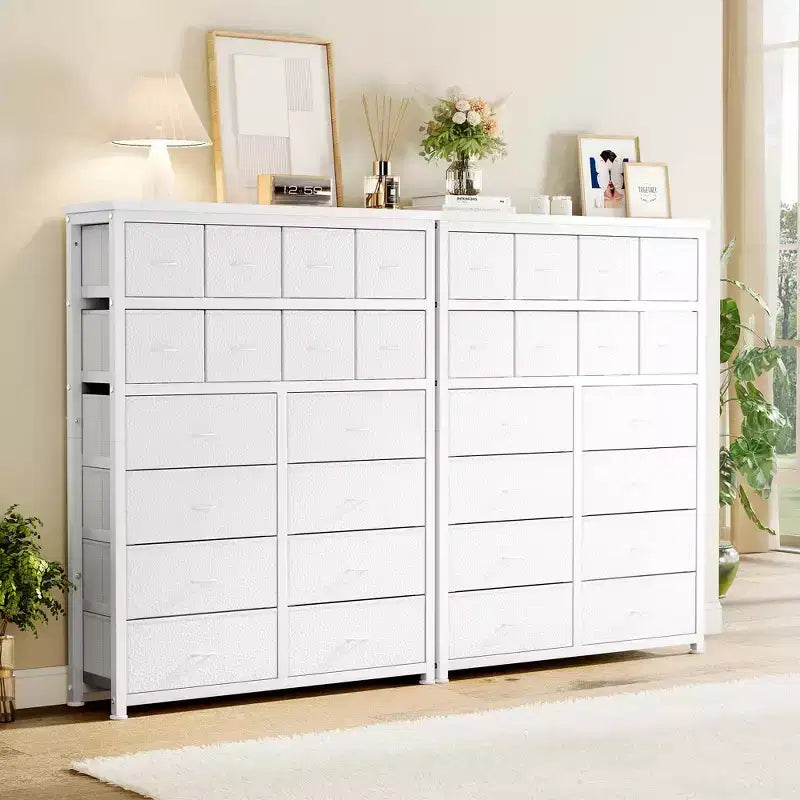Cassettiera per camera da letto, cassettiera alta a 16 cassetti in tessuto, cassettiera 39.9L x 51.2H per la casa
