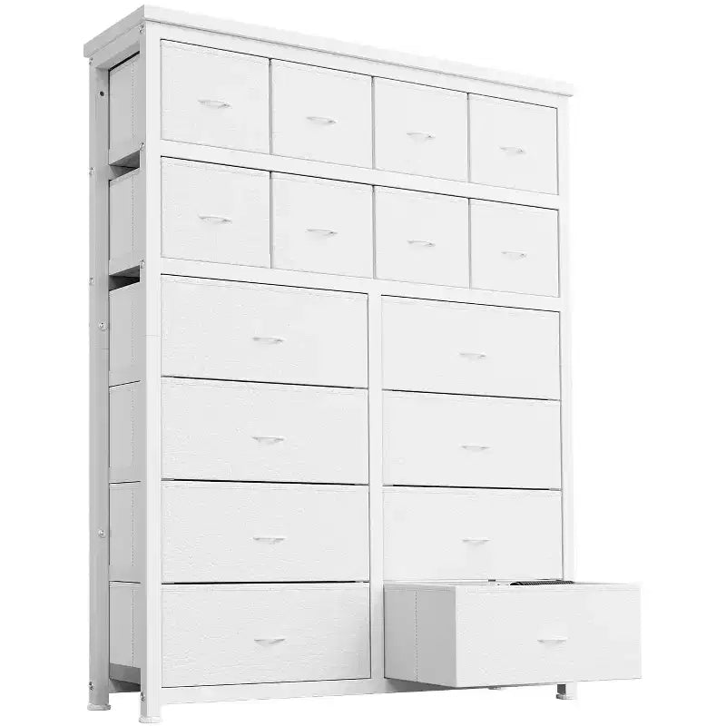 Cassettiera per camera da letto, cassettiera alta a 16 cassetti in tessuto, cassettiera 39.9L x 51.2H per la casa