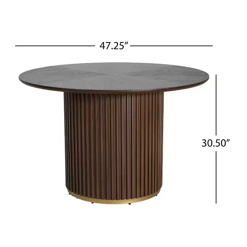 Set da pranzo rotondo moderno Christopher Knight Home Seema 5 pezzi con sedie imbottite in legno di gomma